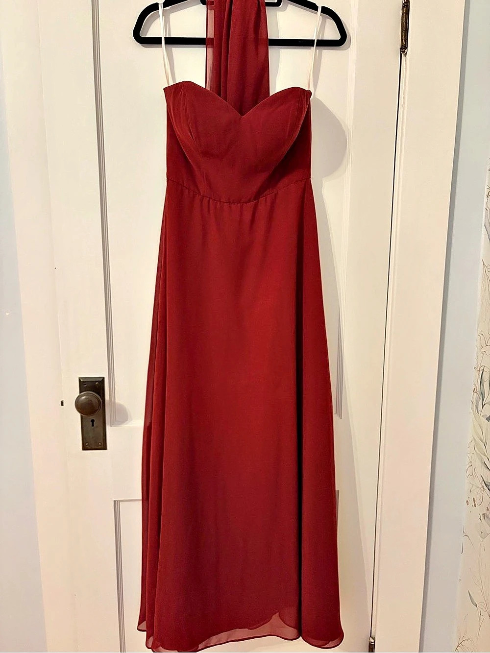 Strapless Burgundy Revelry Bridesmaid Dress